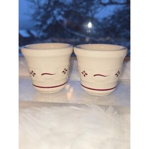 Longaberger Woven Traditions Heritage Red Votive Cups - Set of 2